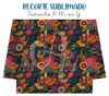 Recorte Sublimado P, M ou G - Floral 144