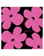 Pañuelo Pixel Flores Rosa y Negro