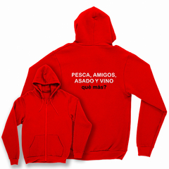 Buzo/Campera Unisex PESCA AMIGOS ASADO VINO 01 - comprar online