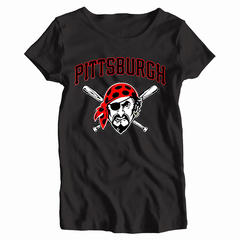 Remera Mujer Manga Corta PITSBURG PIRATES 01 - Wildshirts