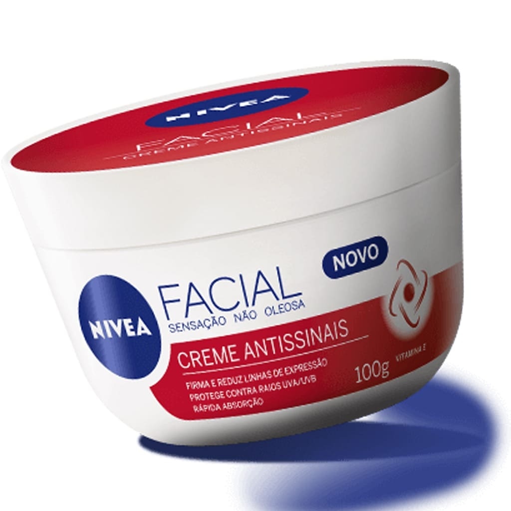 Creme facial antissinais reduz linhas de expressão sensação não oleosa 100g  - Nivea