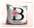 Almohadones personalizados con iniciales negras florales - comprar online