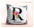 Almohadones personalizados con iniciales negras florales - tienda online
