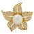 Broche Flor Strass Pérola Semijoia Elegante Akasaki BRG0063 - loja online