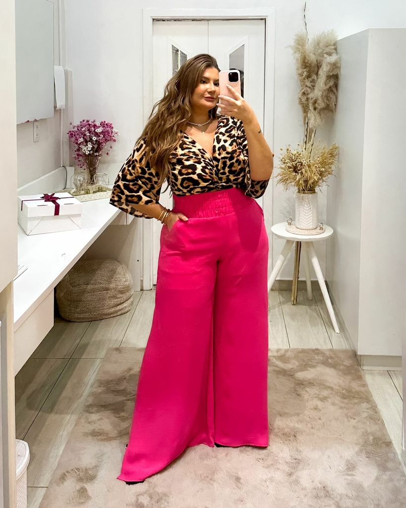 Calça pantalona cheap pink