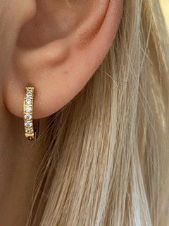 Aros de Acero modelo Argollas con strass