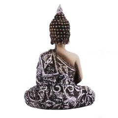 Imagem do Buda bege com marrom, detalhes brilhantes
