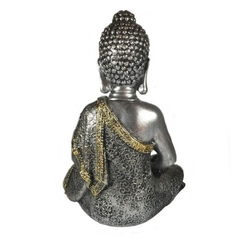 Buda sentado prateado - Loja Online Varejo de Produtos Esotéricos - Mandala Esotérica