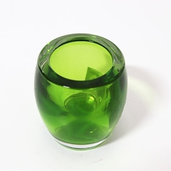 Porta Velas Copo Oval Verde