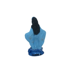 Estatueta Iemanjá Africana com manto azul claro - 15 cm em resina na internet