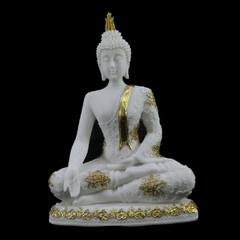Buda sentado em resina com pó de mármore