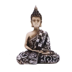 Buda bege com marrom, detalhes brilhantes