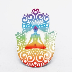 Quadro de Mesa e Parede Mão Hamsá 7 Chakras - comprar online