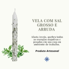 Vela com Sal Grosso e Arruda - Artesanal - comprar online