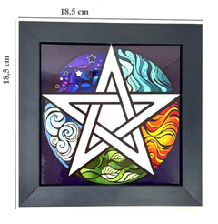 Quadro Pentagrama de Cerâmica 5 elementos na internet