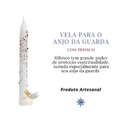 Vela do Anjo da Guarda com Hibisco - Artesanal - comprar online