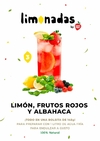 Limonada 3. Jugo de Limón, Frutos Rojos y Albahaca (15 Unidades)