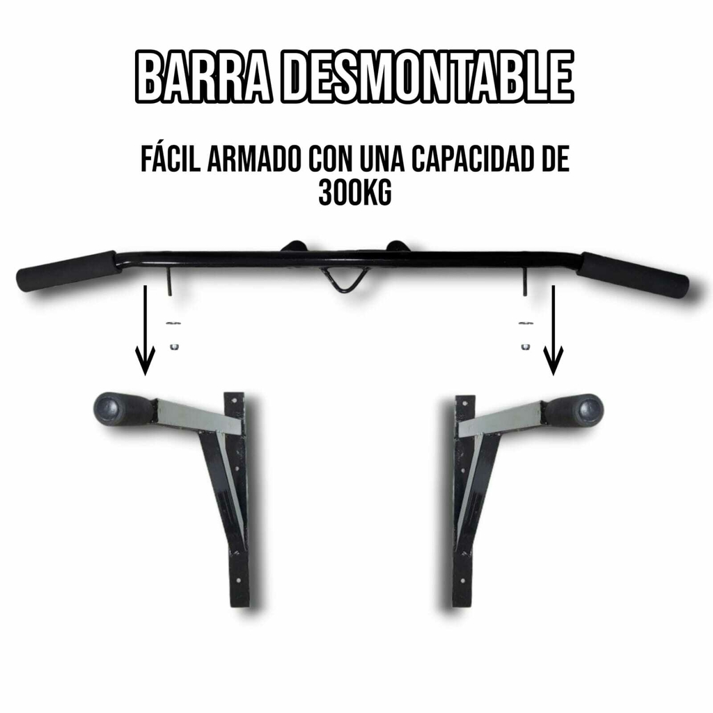 Barra para dominadas desmontable sale