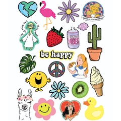 STICKERS WATERPROOF X20 - HAPPY