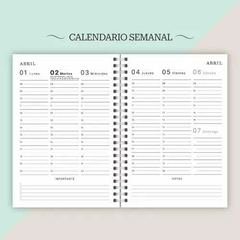 AGENDA SEMANAL 2024 - UNISEX - comprar online