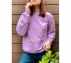 Buzo hoodie lila pastel - comprar online