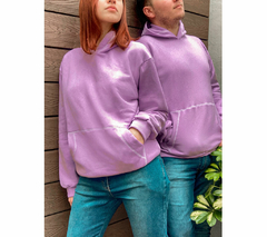 Buzo hoodie lila pastel