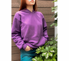 Buzo hoodie violeta - comprar online