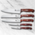 Juego Set 5 Cuchillos Forjados Marca Trento Modelo Gourmet Base Acrilico - comprar online