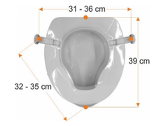 Asiento Suplemento Eleva Inodoro Con Ancho Regulable Y Tapa - comprar online