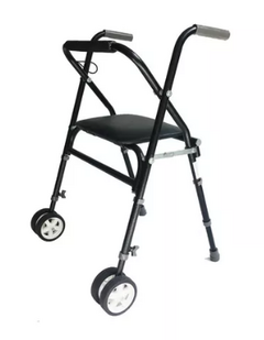 Andador Ortopédico Plegable Con Asiento Y Doble Rueda Maciza