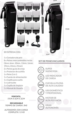 Maquina Profesional Cortadora Pelo Kit Incluido Inalámbrica