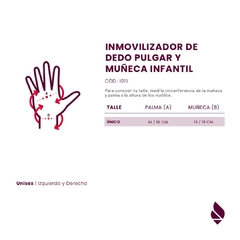 Inmovilizador Infantil Neoprene De Dedo Pulgar Y Muñeca - comprar online