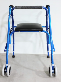 Andador Ortopédico Aluminio Plegable C/asiento Y Doble Rueda en internet