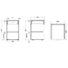 Mesa De Luz Melamina 18mm Reforzada Hospitalaria en internet