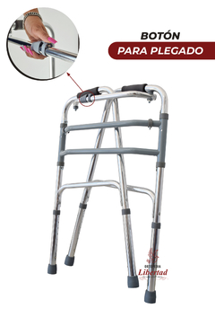 Andador De Aluminio Plegable Paso A Paso Doble Función - tienda online