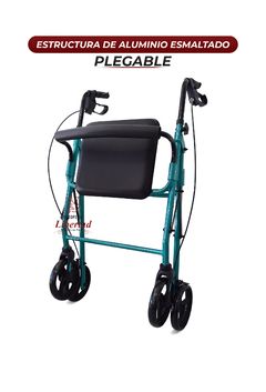 Andador Ortopédico Plegable C/ruedas, Frenos, Asiento y Canasto - Ortopedia Libertad Srl