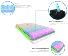 Pastillero Organizador Semanal De 4 Tomas Diarias Therapill