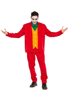 Fantasia Coringa Adulto Vermelho Joker