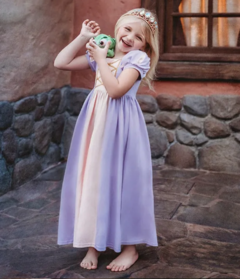 FANTASIA PRINCESA ENROLADOS RAPUNZEL SIMPLES INFANTIL