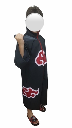 Naruto Akatsuki Cosplay Anime Capa Itachi Infantil - comprar online