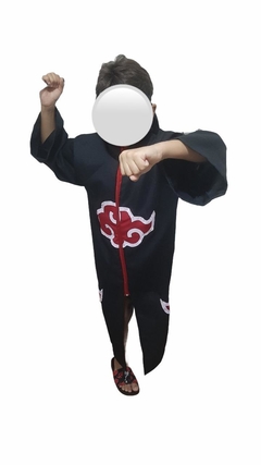 Capa Manto Akatsuki Cosplay Anime Infantil Itachi Nuvem Vermelha