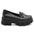 Mocassim Tratorado Feminino Preto Com Corrente Confort - comprar online