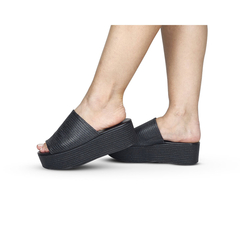 Tamanco Flatform Palha Preto - loja online