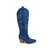 Bota Feminina Cowboy Bordada Jeans