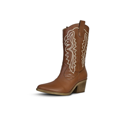 Bota Texana Cano Curto Caramelo - comprar online