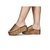 Tamanco Flatform Palha Metalizado Bronze - loja online