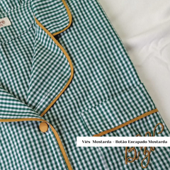 Sleep Infantil Personalizado Vichy Verde - Beige Homewear