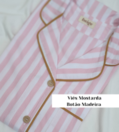 Sleep Infantil Personalizado Listrado Rosa - Beige Homewear