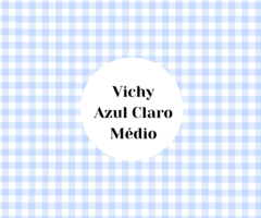 Sleep Infantil Personalizado Vichy Azul Claro Médio