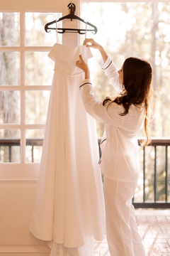 Pijama Noiva Off White Bordado - Sob Encomenda - comprar online